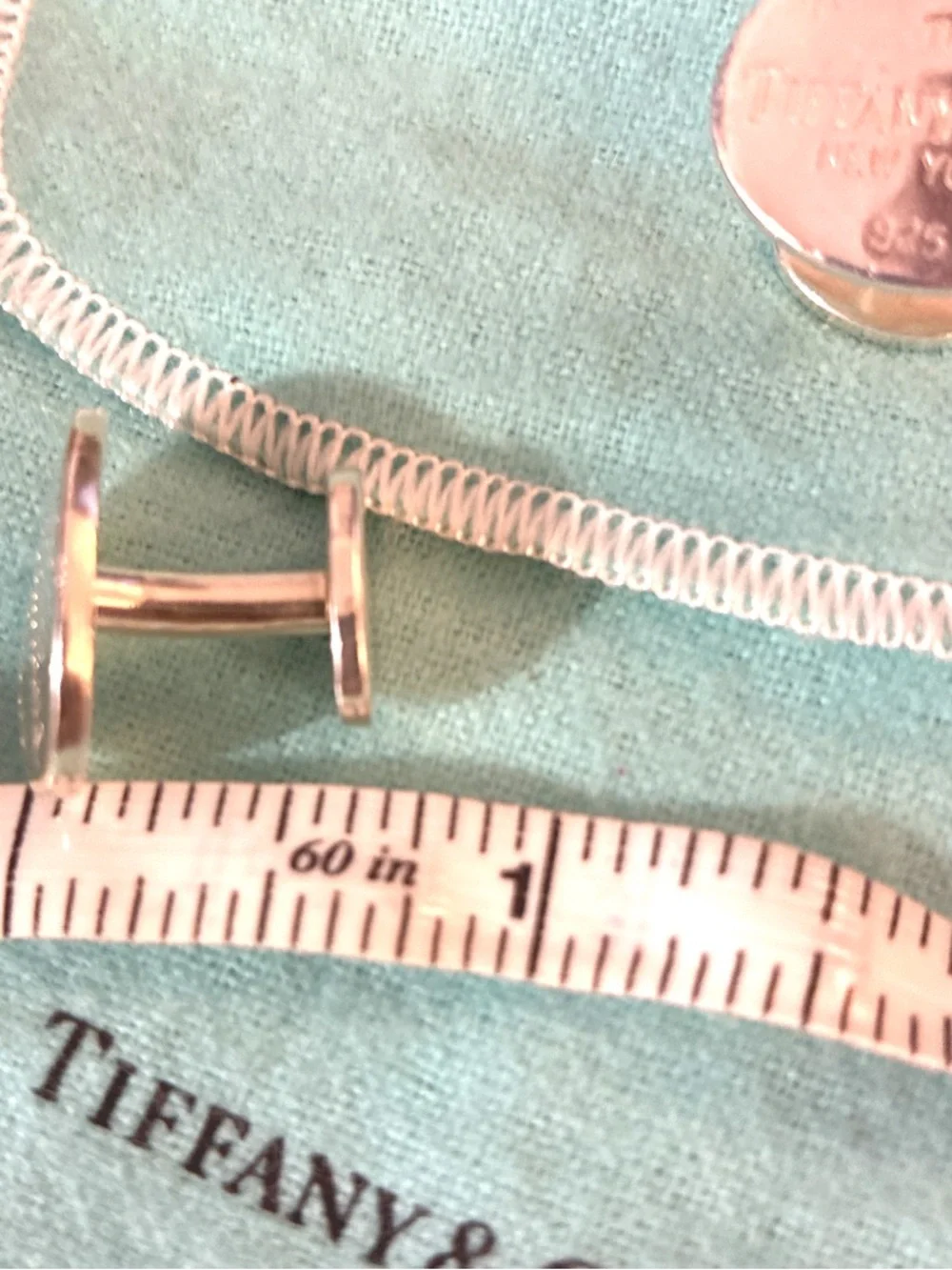 Tiffany & Co Sterling Silver 925 Oval Cufflinks   Please Return to NY